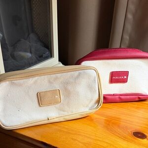 PERLIER-Red and Tan Bag Set